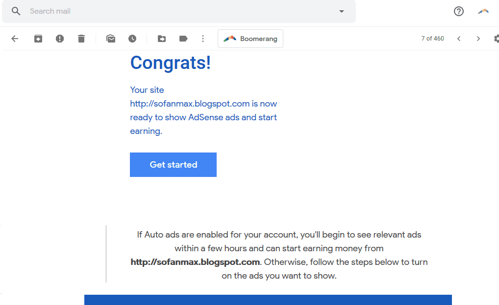 AdSense approval evidence 10