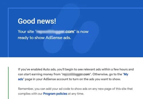 AdSense approval evidence 4