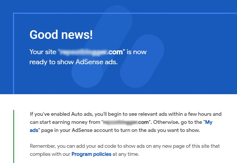 AdSense approval evidence 5